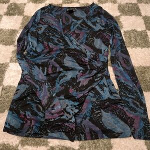 INC International Concepts Multicolor Abstract Top